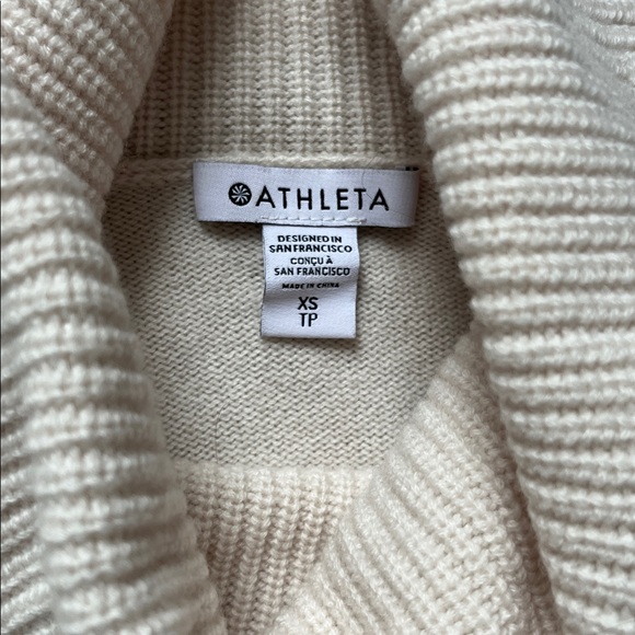 Athleta Soft Cream Cowl Neck Sweater XS - Picture 4 of 8
